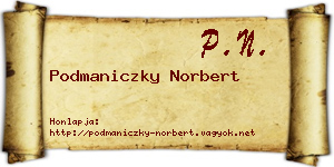 Podmaniczky Norbert névjegykártya